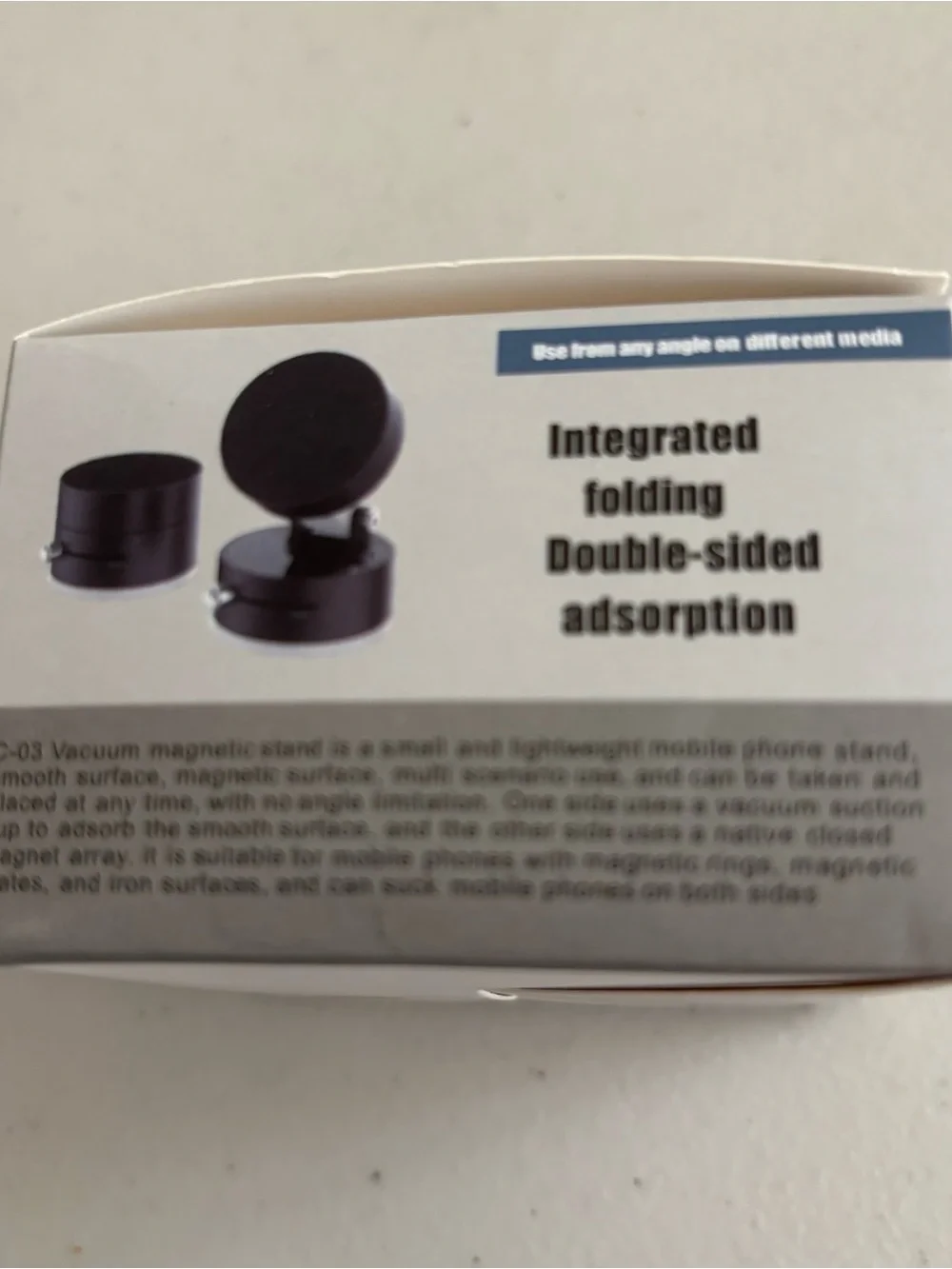Vacuum Magnetic suction Phone Stand - Black. For your car. New never used